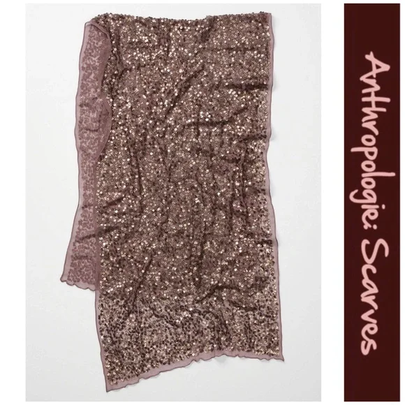 NWTs Anthro “Zowie Sequin Scarf by Rose & Rose - Picture 2 of 4